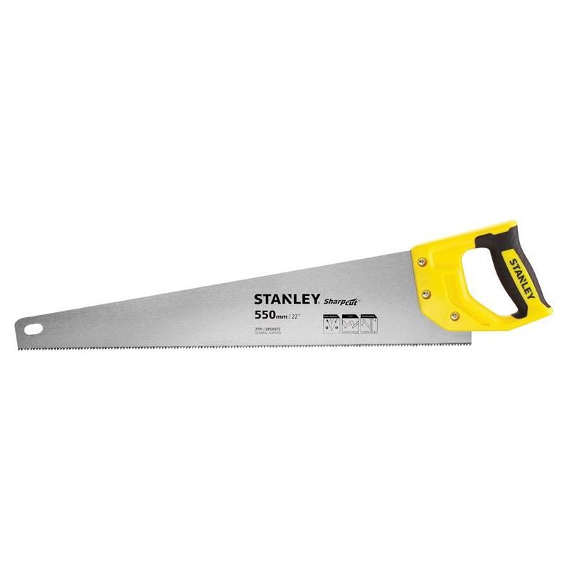 Stanley® Hand Tools Sharpcut™ Handsaw 550mm (22in) 7 TPI STANLEY® Hand Tools - Dynamic Drive