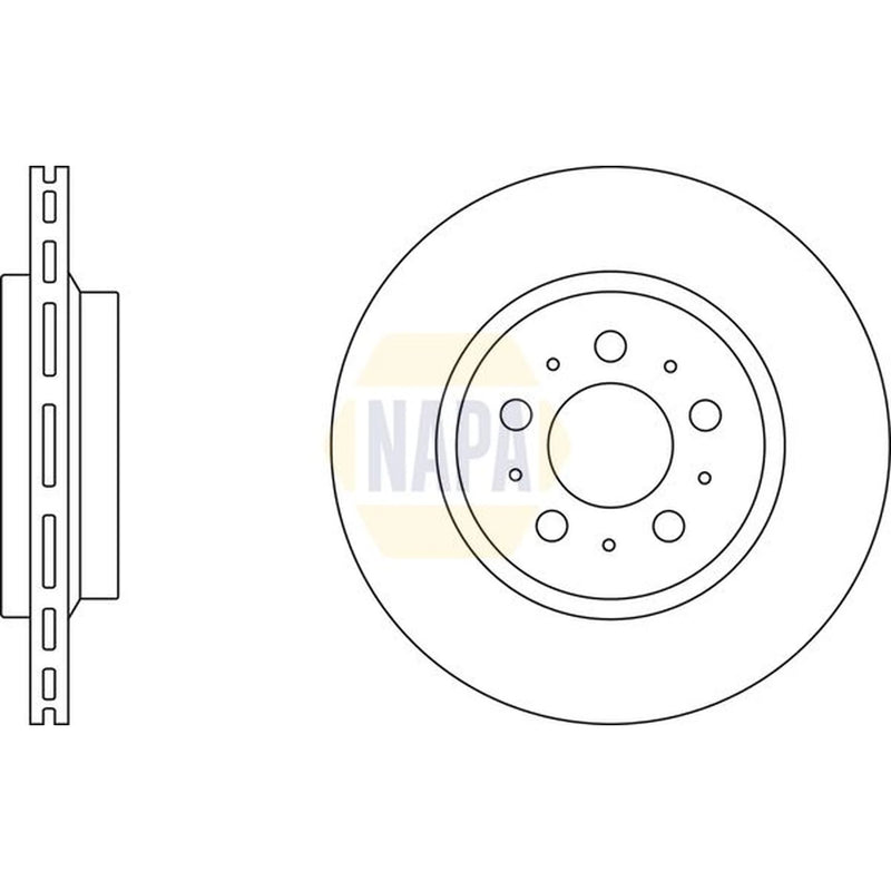 NAPA 2 x Vented Brake Discs fits Volvo XC90 I 2002-2014 2.5 3.2