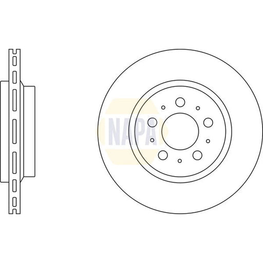 NAPA 2 x Vented Brake Discs fits Volvo XC90 I 2002-2014 2.5 3.2