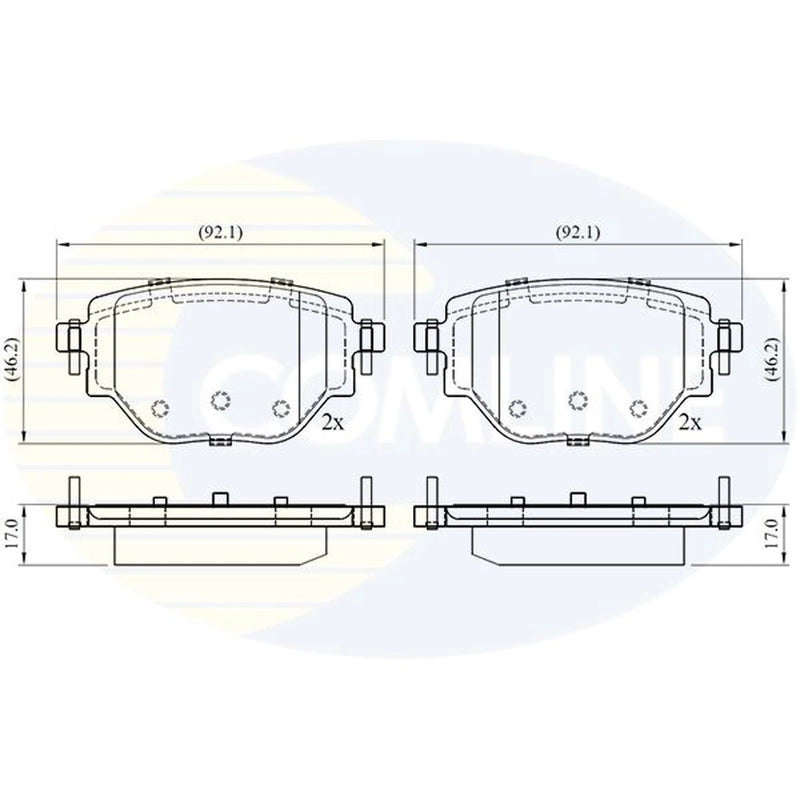 Comline Front & Rear Brake Discs & Pads fits Peugeot 208 II 2019 on