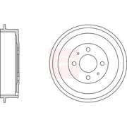 Apec Brake Drum Assembly Rear fits Citroën Nemo 2009-2010 1.3 1.4