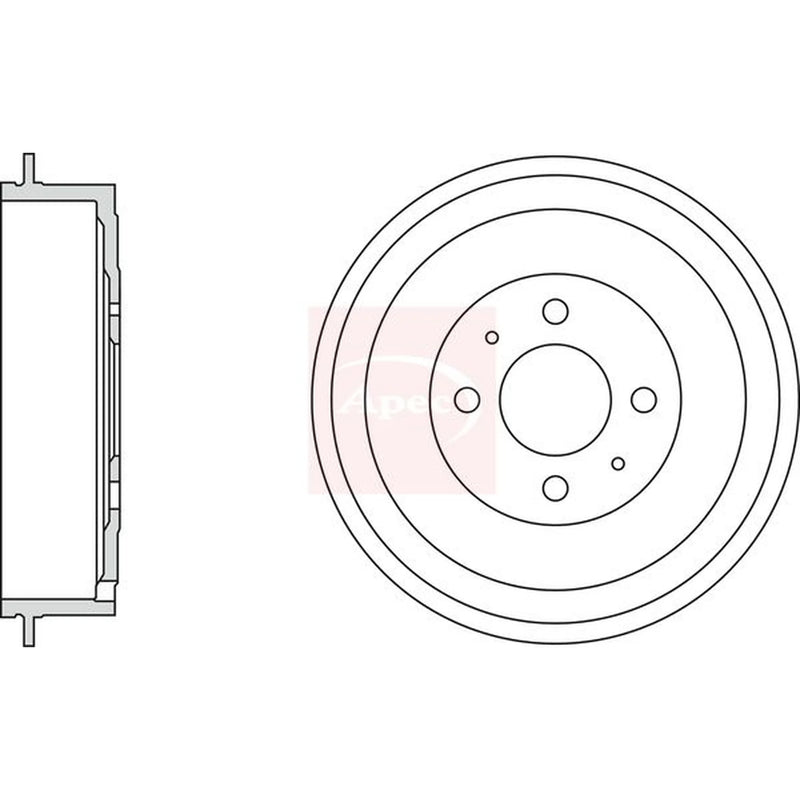 Apec Brake Drum Assembly Rear DRM9976