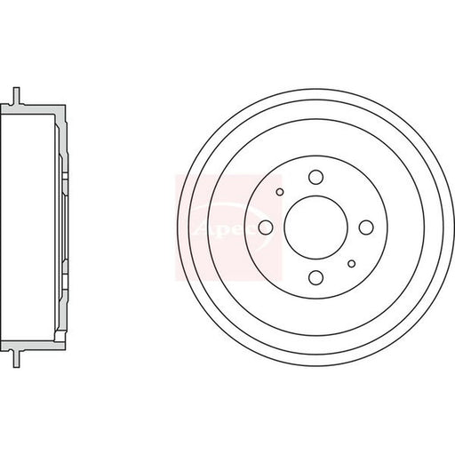 Apec Brake Drum Assembly Rear fits Citroën Nemo 2009-2010 1.3 1.4