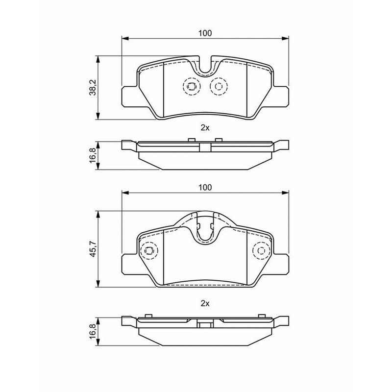 Bosch Front & Rear Pads fits Mini Mini 2015-2016