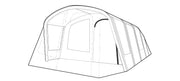 Outwell Phoenix 6+2 Pole Tent Green 8 Person Outwell - Dynamic Drive