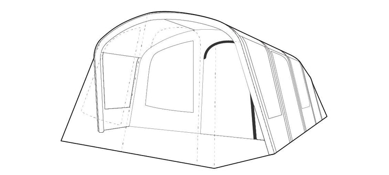 Outwell Phoenix 6+2 Pole Tent Green 8 Person Outwell - Dynamic Drive