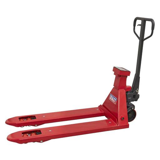 Sealey Pallet Truck with Scales 2000kg Capacity 1150 x 555mm PT1150SC Sealey - Dynamic Drive