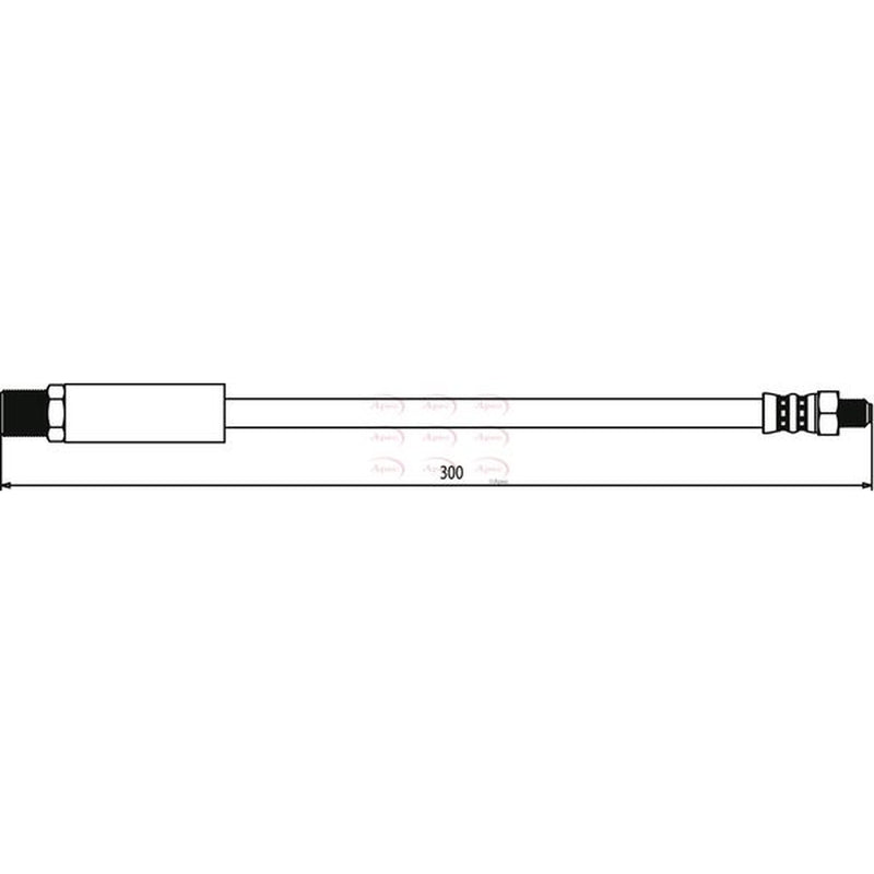 Apec Brake Hydraulic Hose Line Front fits Austin Metro I Fastback 1980-1990