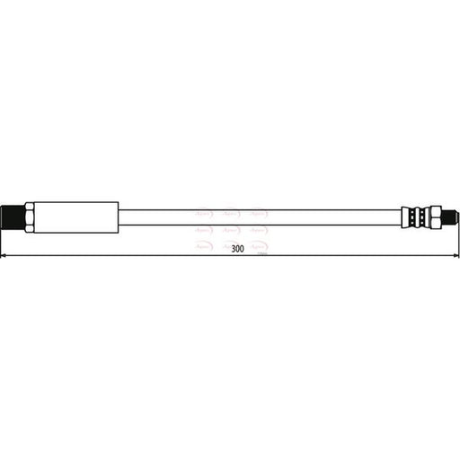 Apec Brake Hydraulic Hose Line Front fits Austin Metro I Fastback 1980-1990