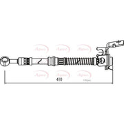 Apec Brake Hydraulic Hose Line Rear Left fits Hyundai I10 I 2007-2013 1.1 1.2