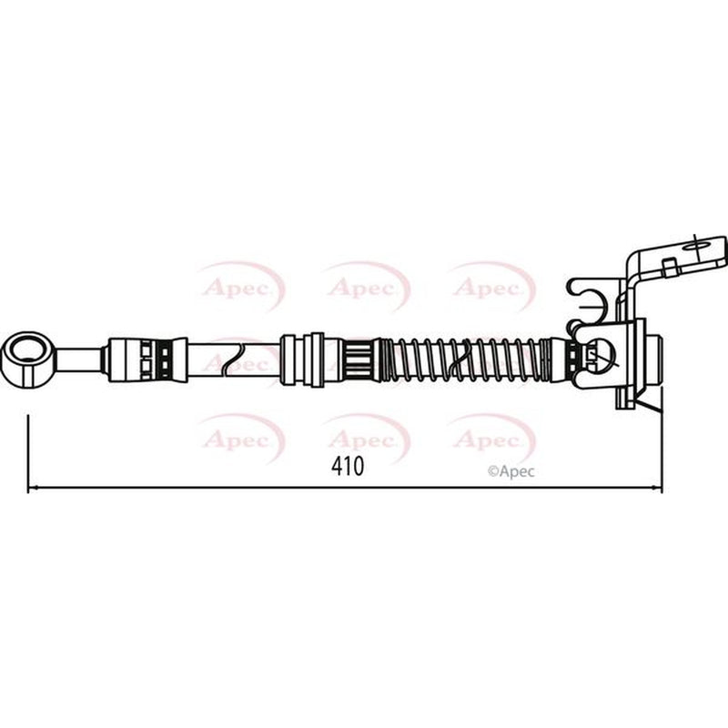 Apec Brake Hydraulic Hose Line Rear Left fits Hyundai I10 I 2007-2013 1.1 1.2