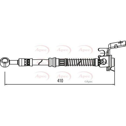 Apec Brake Hydraulic Hose Line Rear Left HOS4131