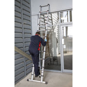 Sealey Telescopic Ladder 11-Tread Aluminium - BS EN 131 ATL11 Sealey - Dynamic Drive