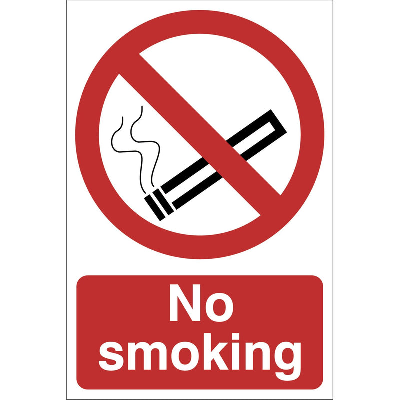 Draper No Smoking' Prohibition Sign, 400 x 600mm 72934 Draper - Dynamic Drive