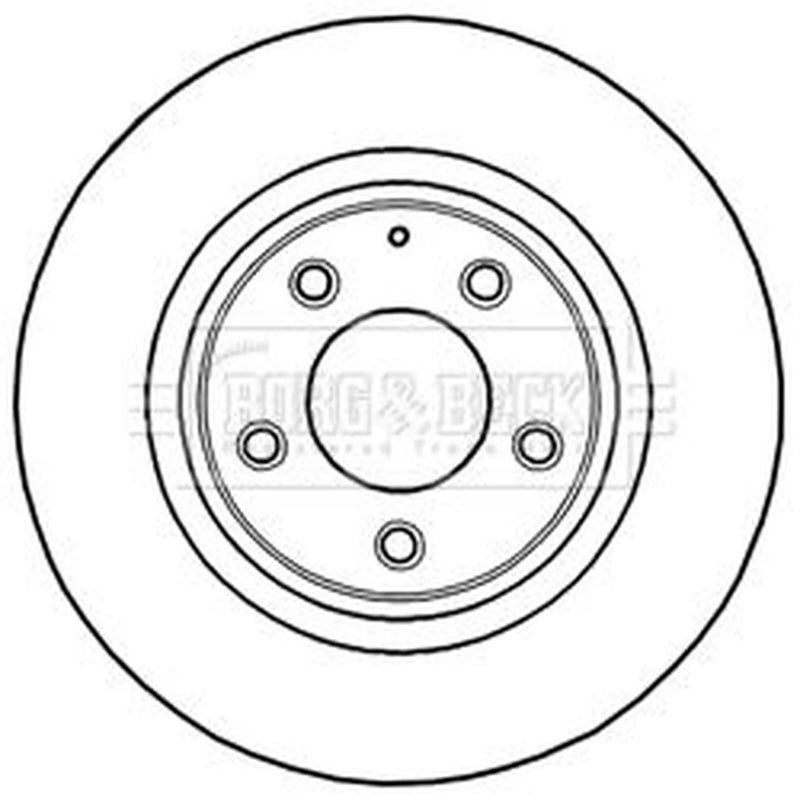 Borg & Beck 2 x Vented Brake Discs fits Mazda RX-8 2003-2012 1.3