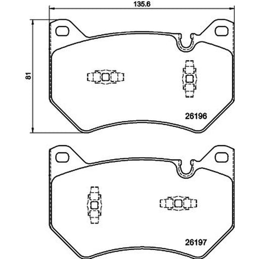 Mintex Front Brake Pad Set fits Audi Q5 2016-2021 2.0 3.0