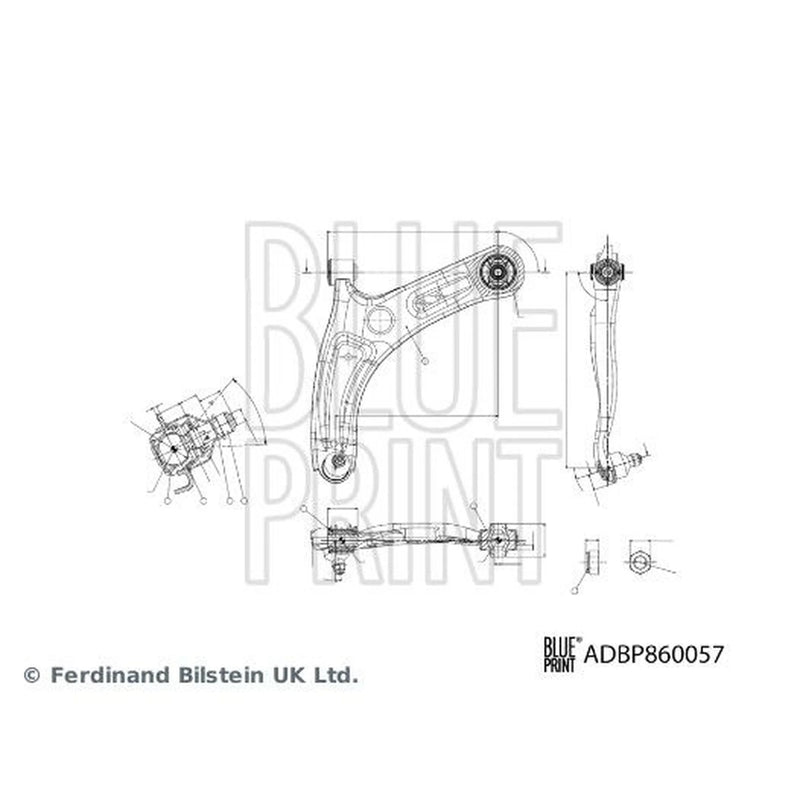 Blue Print Control/Trailing Arm Front Left ADBP860057