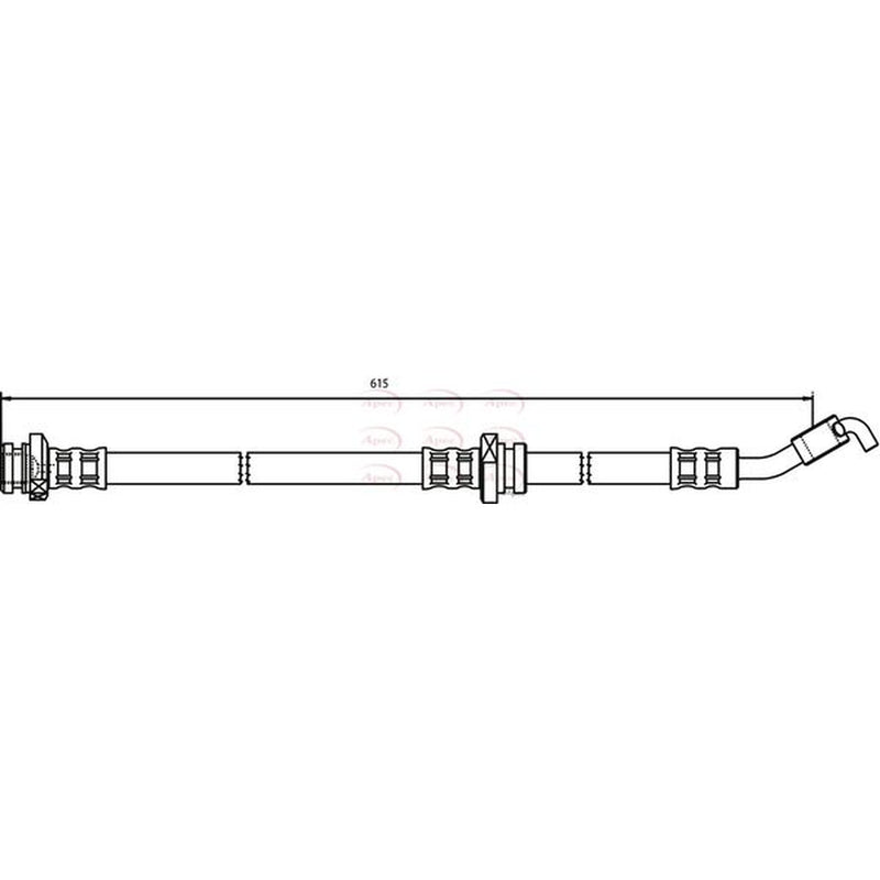 Apec Brake Hydraulic Hose Line Front Right fits Nissan Micra C+C III 2005-2010