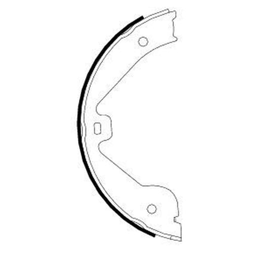 Mintex Parking Brake Shoe Set fits Audi Q7 2006-2015 3.0 3.6 4.2 6.0