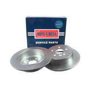 Borg & Beck Rear Brake Solid Discs & Pads fits Toyota Rav 4 2000-2005 1.8 2.0
