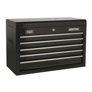 Sealey Topchest 5 Drawer with Ball-Bearing Slides Black AP225B Sealey - Dynamic Drive