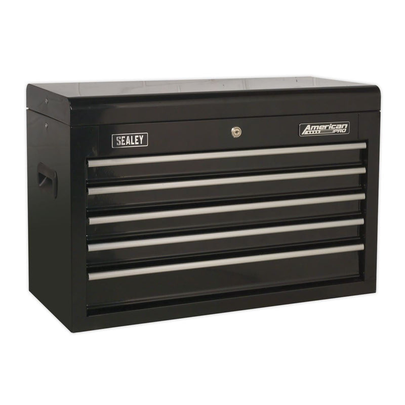 Sealey Topchest 5 Drawer with Ball-Bearing Slides Black AP225B Sealey - Dynamic Drive