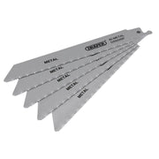 Draper Bi-metal Reciprocating Saw Blades for Metal, 150mm, 14tpi (Pack of 5) Draper - Dynamic Drive