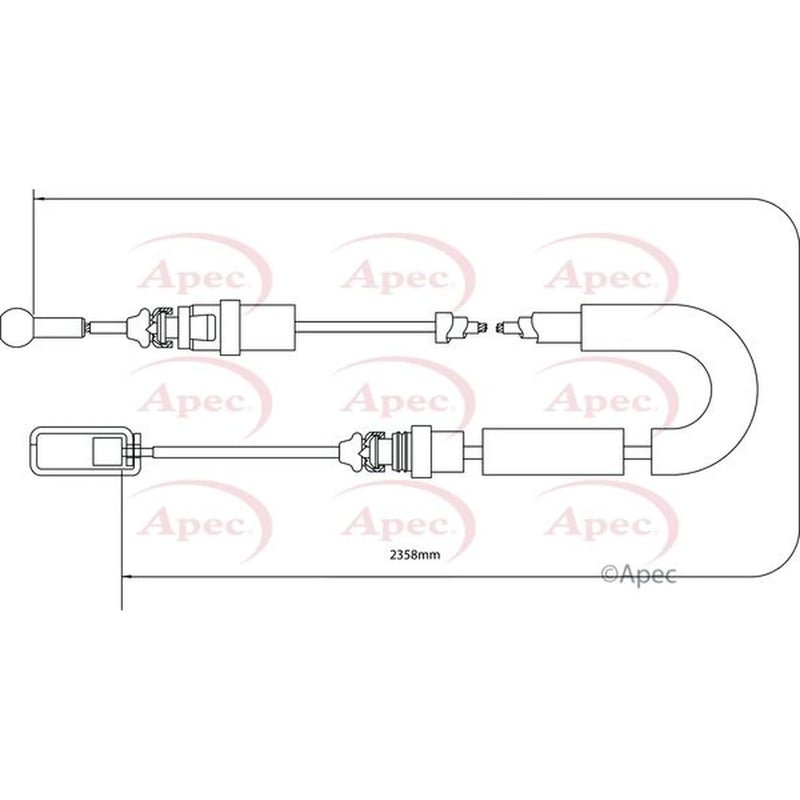 Apec Handbrake Cable Right Rear CAB1053