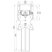 LCD TV Hinged Bracket (Ceiling Mount) for Campervans Nova - Dynamic Drive