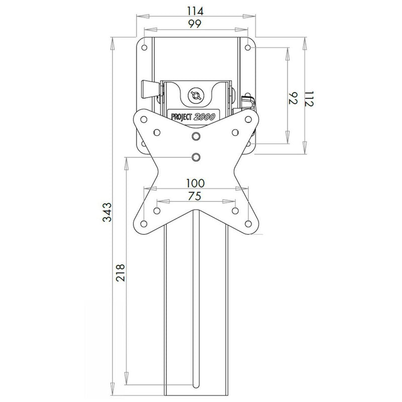 LCD TV Hinged Bracket (Ceiling Mount) for Campervans Nova - Dynamic Drive