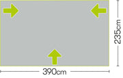 Quest Falcon Pro 390 Air Porch Caravan Awning Grey Quest Leisure - Dynamic Drive