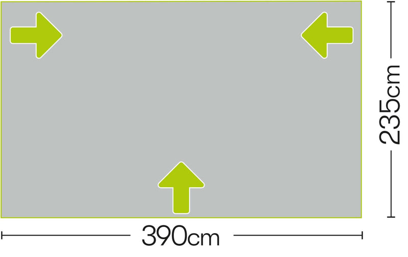 Quest Falcon Pro 390 Air Porch Caravan Awning Grey Quest Leisure - Dynamic Drive