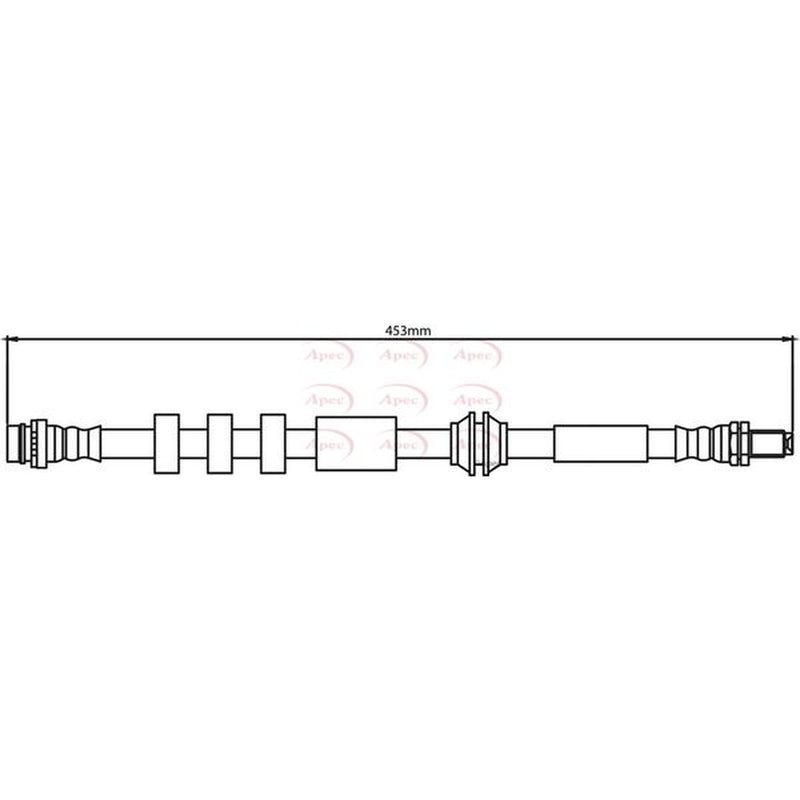 Apec Brake Hydraulic Hose Line Front fits Land Rover Discovery Sport 2015 on 2.0