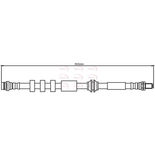 Apec Brake Hydraulic Hose Line Front fits Land Rover Discovery Sport 2015 on 2.0
