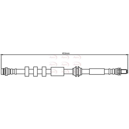 Apec Brake Hydraulic Hose Line Front HOS4154