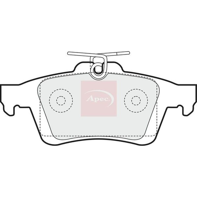 Apec Rear Brake Pad Set fits Mazda 3 2003-2009 1.3 1.6 2.0 2.3