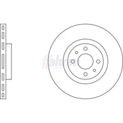 Fahren 2 x Vented Front Brake Discs FBD6195-x2