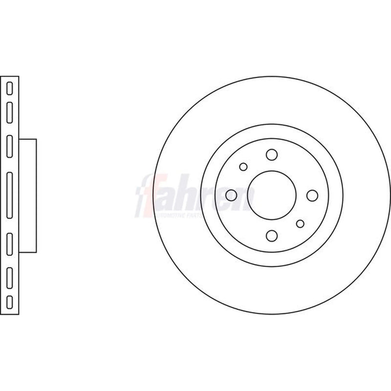 Fahren 2 x Vented Front Brake Discs FBD6195-x2