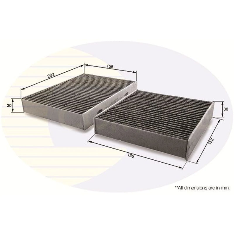 Comline Cabin Air Filter (Pollen Filter) fits Citroën C3 II 2009-2016