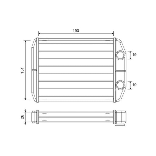 Valeo Heater Matrix Core Heat Exchanger 811622