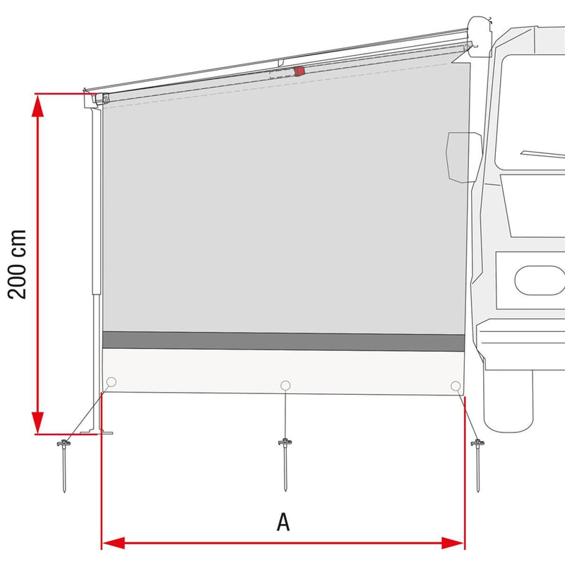 Fiamma Sun View Side Caravanstore XL Caravan Sun Shade Fiamma - Dynamic Drive