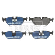Borg & Beck Front & Rear Brake Discs & Pads fits Jaguar Xj 1997-2003 3.2