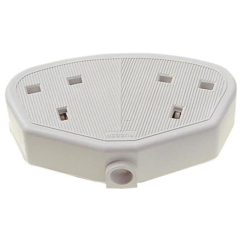 Dencon Rubber Trailing Socket 13A 2-Gang White Dencon - NN4 Online