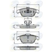 Comline Rear Brake Discs & Pads fits Mercedes-Benz Glk-Class 2008-2015