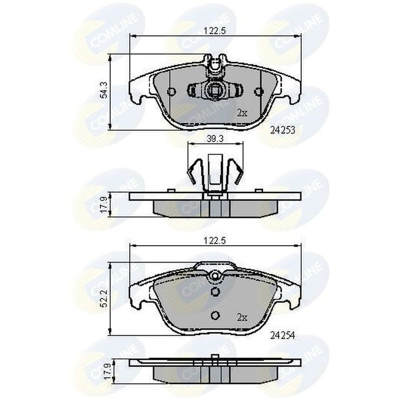 Comline Rear Brake Discs & Pads fits Mercedes-Benz Glk-Class 2008-2015