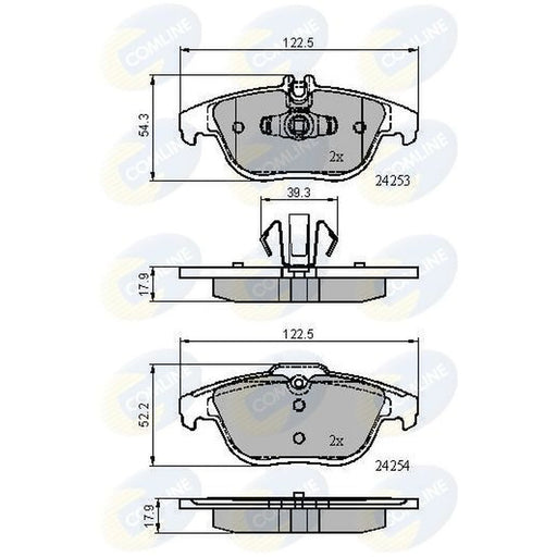 Comline Rear Brake Discs & Pads fits Mercedes-Benz Glk-Class 2008-2015