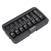 Sealey Premier Premier Imperial Hex Impact Socket Bit Set 1/2"Sq Drive 8pc Sealey Premier - Dynamic Drive