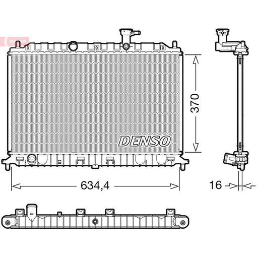 Denso Engine Radiator fits Kia Rio II 2005-2011 1.4 1.6