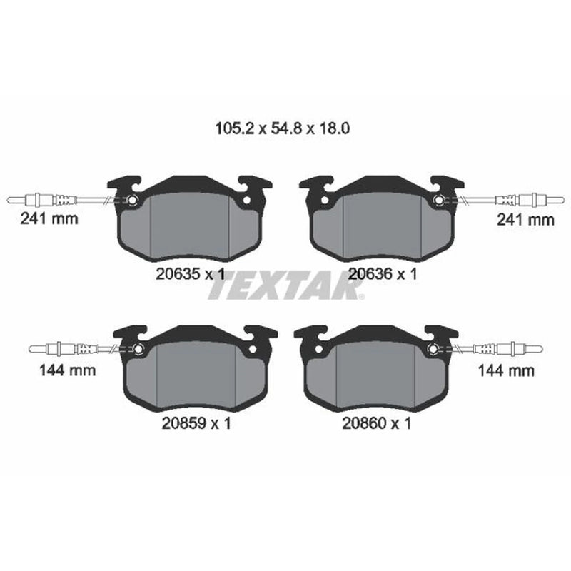 Textar Front Brake Pad Set 2063503