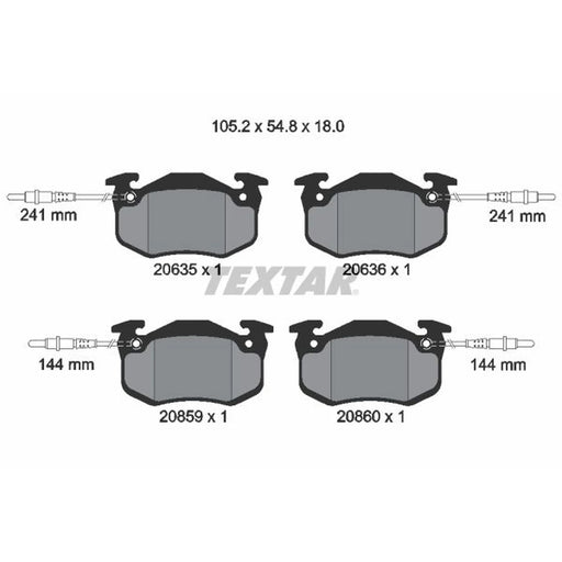Textar Front Brake Pad Set 2063503